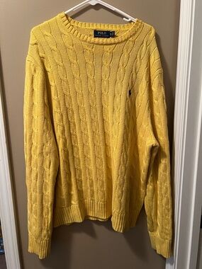 Ralph Lauren Yellow Cable Knit Sweater